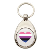 Schlüsselanhänger Genderfluid Pride Flagge...
