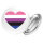 Button Genderfluid Pride Flagge LGBTQ Herz rund