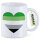 Kaffeetasse Aromantische Pride Flagge LGBTQ Herz 330ml