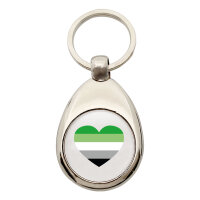 Schlüsselanhänger Aromantische Pride Flagge...