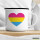 Emaille Tasse Pansexuell Pride Flagge LGBTQ Herz 300ml Vintage