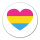 Aufkleber Pansexuell Pride Flagge LGBTQ Herz 10cm