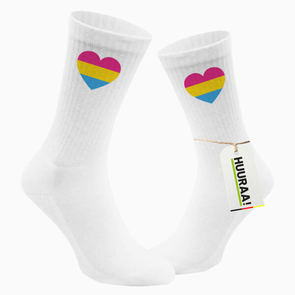 Unisex Socken Pansexuell Pride Flagge LGBTQ Herz Baumwolle