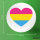 Button Pansexuell Pride Flagge LGBTQ Herz rund