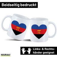 Kaffeetasse Pi-Polyamorie Pride Flagge LGBTQ Herz 330ml