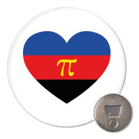 Magnet Pi-Polyamorie Pride Flagge LGBTQ Herz 59mm...