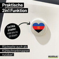 Magnet Pi-Polyamorie Pride Flagge LGBTQ Herz 59mm Kühlschrankmagnet