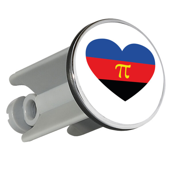 Waschbeckenstöpsel Pi-Polyamorie Pride Flagge LGBTQ Herz 4cm Abflussstopfen