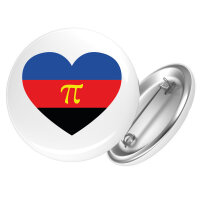 Button Pi-Polyamorie Pride Flagge LGBTQ Herz