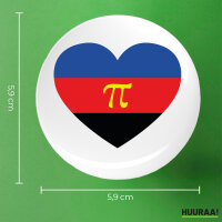 Button Pi-Polyamorie Pride Flagge LGBTQ Herz