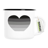 Emaille Tasse Heterosexuell Flagge LGBTQ Herz 300ml...