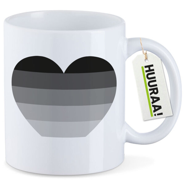Kaffeetasse Heterosexuell Flagge LGBTQ Herz 330ml