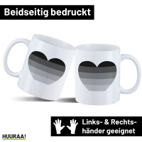 Kaffeetasse Heterosexuell Flagge LGBTQ Herz 330ml