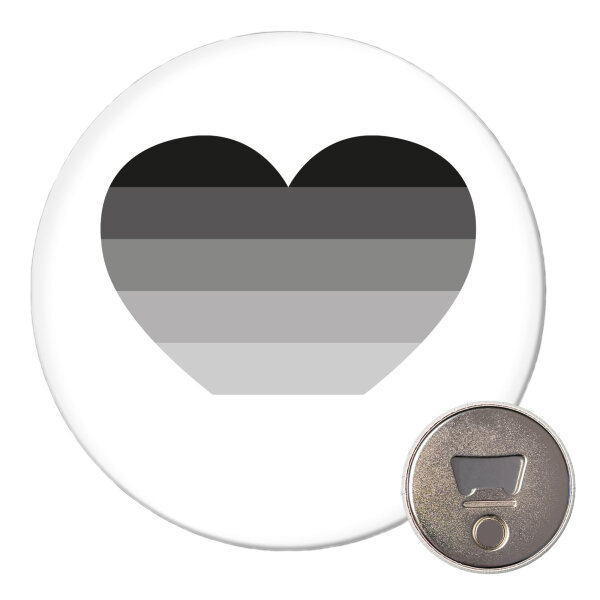 Magnet Heterosexuell Flagge LGBTQ Herz 59mm Kühlschrankmagnet