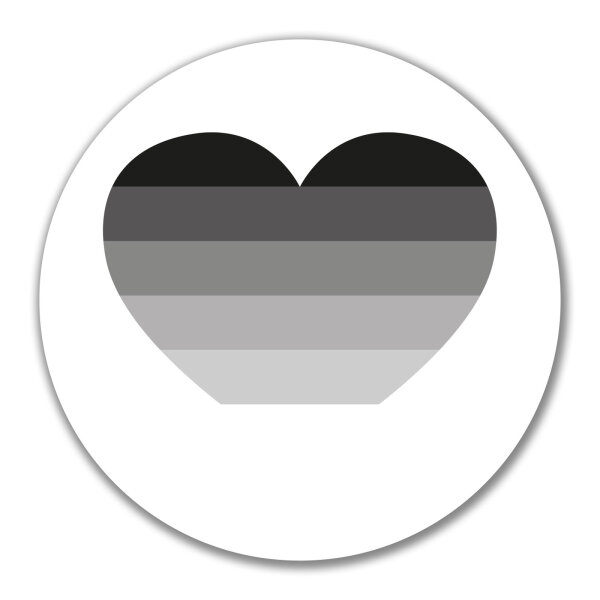 Aufkleber Heterosexuell Flagge LGBTQ Herz 10cm