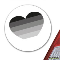 Aufkleber Heterosexuell Flagge LGBTQ Herz 10cm rund