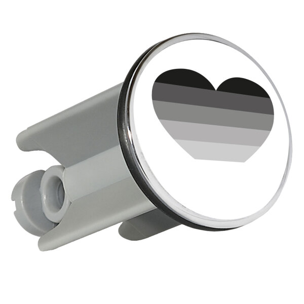 Waschbeckenstöpsel Heterosexuell Flagge LGBTQ Herz 4cm Abflussstopfen