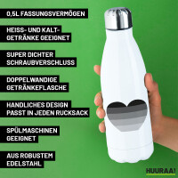 Trinkflasche Heterosexuell Flagge LGBTQ Herz 500ml Edelstahl Wasserflasche