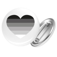 Button Heterosexuell Flagge LGBTQ Herz rund