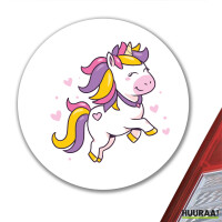 Aufkleber Einhorn Comic 10cm rund