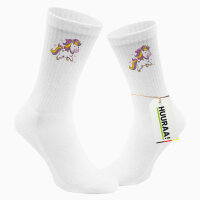 Unisex Socken Einhorn Comic Größe 37/46 White Motiv Tennissocken