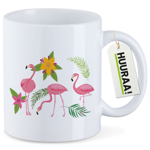 Kaffeetasse Flamingos Comic 330ml