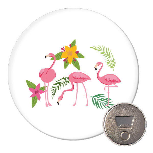 Magnet Flamingos Comic 59mm Kühlschrankmagnet