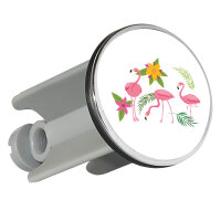 Waschbeckenstöpsel Flamingos Comic 4cm Abflussstopfen