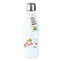 Trinkflasche Flamingos Comic 500ml Edelstahl Wasserflasche
