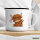 Emaille Tasse Schottisches Hochlandrind Zottelrind 300ml Vintage