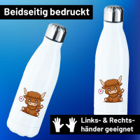 Trinkflasche Schottisches Hochlandrind Zottelrind 500ml...