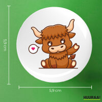 Button Schottisches Hochlandrind Zottelrind