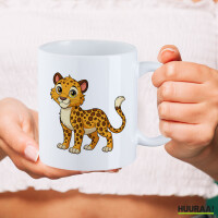 Kaffeetasse Leopard Comic 330ml
