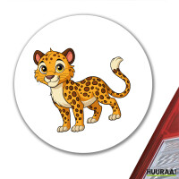 Aufkleber Leopard Comic 10cm