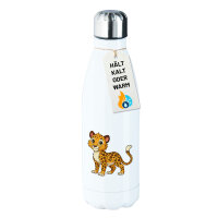 Trinkflasche Leopard Comic 500ml Edelstahl Wasserflasche