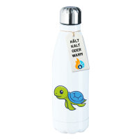 Edelstahl-Trinkflasche Schildkröte Comic 500ml...