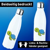 Trinkflasche Schildkröte Comic 500ml Edelstahl...