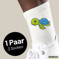 Unisex Socken Schildkröte Comic Größe...