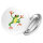 Button Frosch Comic rund