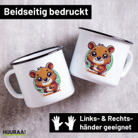 Emaille Tasse Quokka Comic 300ml Vintage Emaille Becher