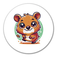 Aufkleber Quokka Comic 10cm rund