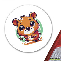 Aufkleber Quokka Comic 10cm rund