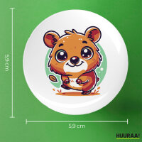 Button Quokka Comic rund