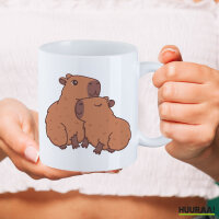 Kaffeetasse Capybara Paar Comic 330ml
