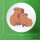 Button Capybara Paar Comic