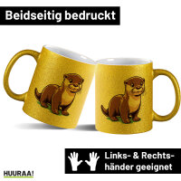 Glitzertasse Otter Comic 330ml