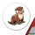 Aufkleber Otter Comic 10cm rund