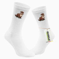 Unisex Socken Otter Comic Größe 37/46 White Motiv Tennissocken