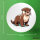 Button Otter Comic rund