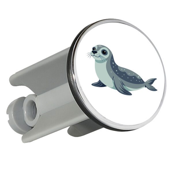 Waschbeckenstöpsel Seehund Comic 4cm Abflussstopfen